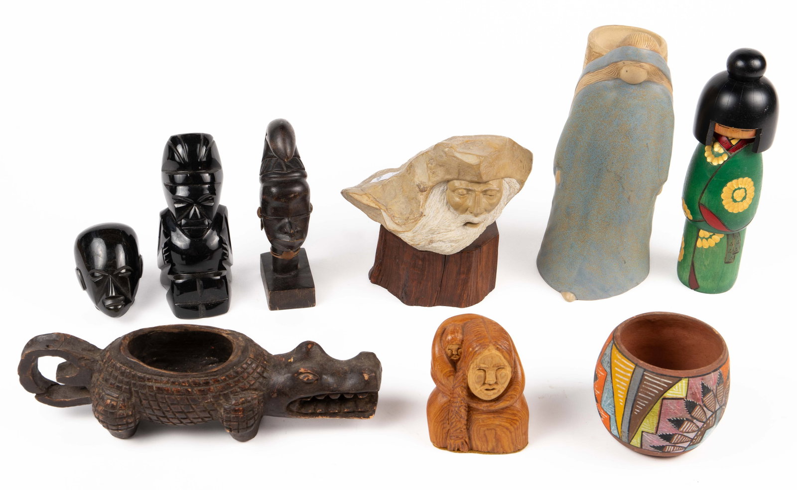 Lot of Ethnographic Items - Carved, Painted, Etc. (1 of 8)