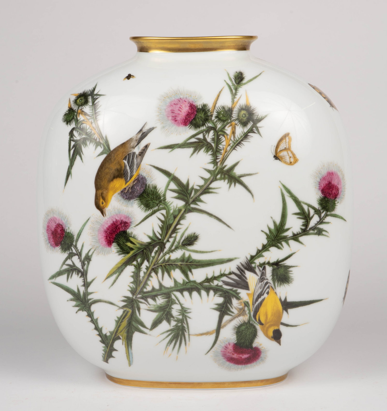 Rosenthal Classic Rose Audubon Birds Pillow Vase. (1 of 6)