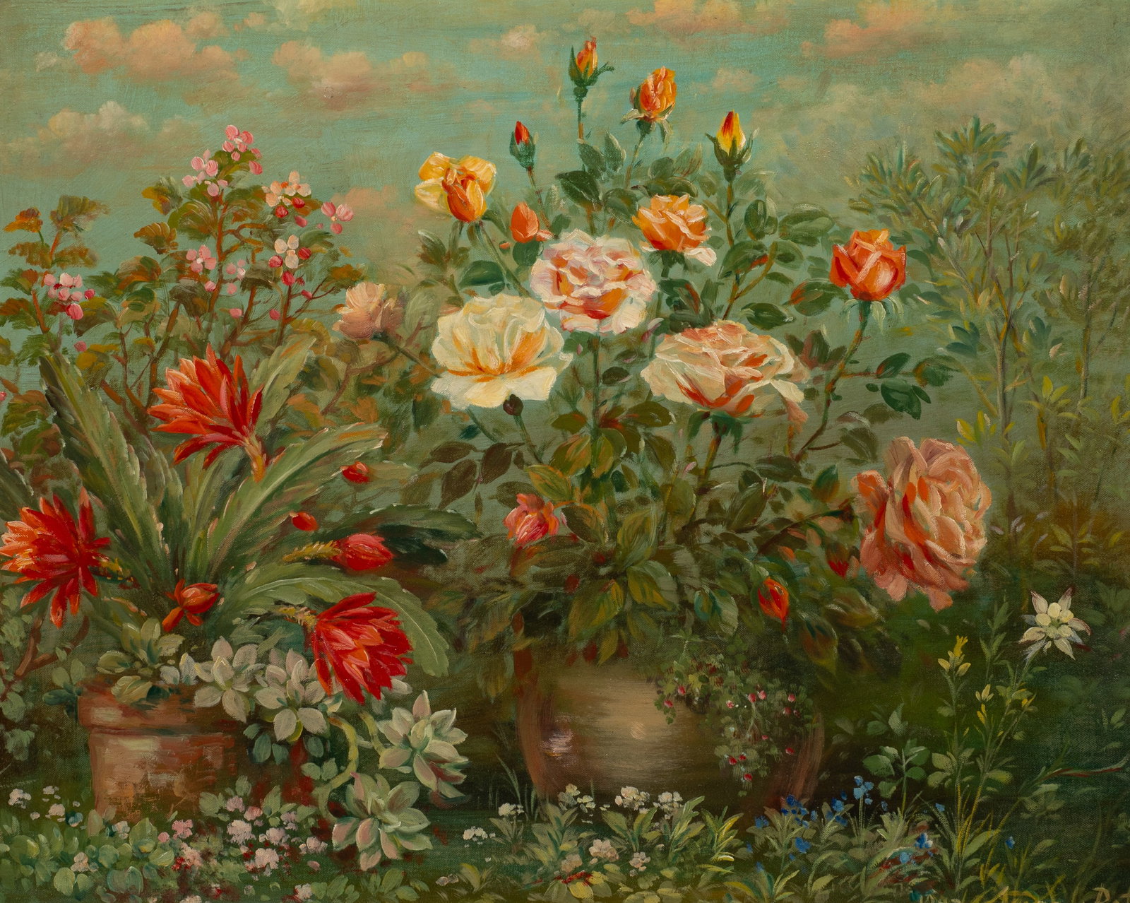 Still Life of Potted Plants, Andreas Roth. (1 of 5)