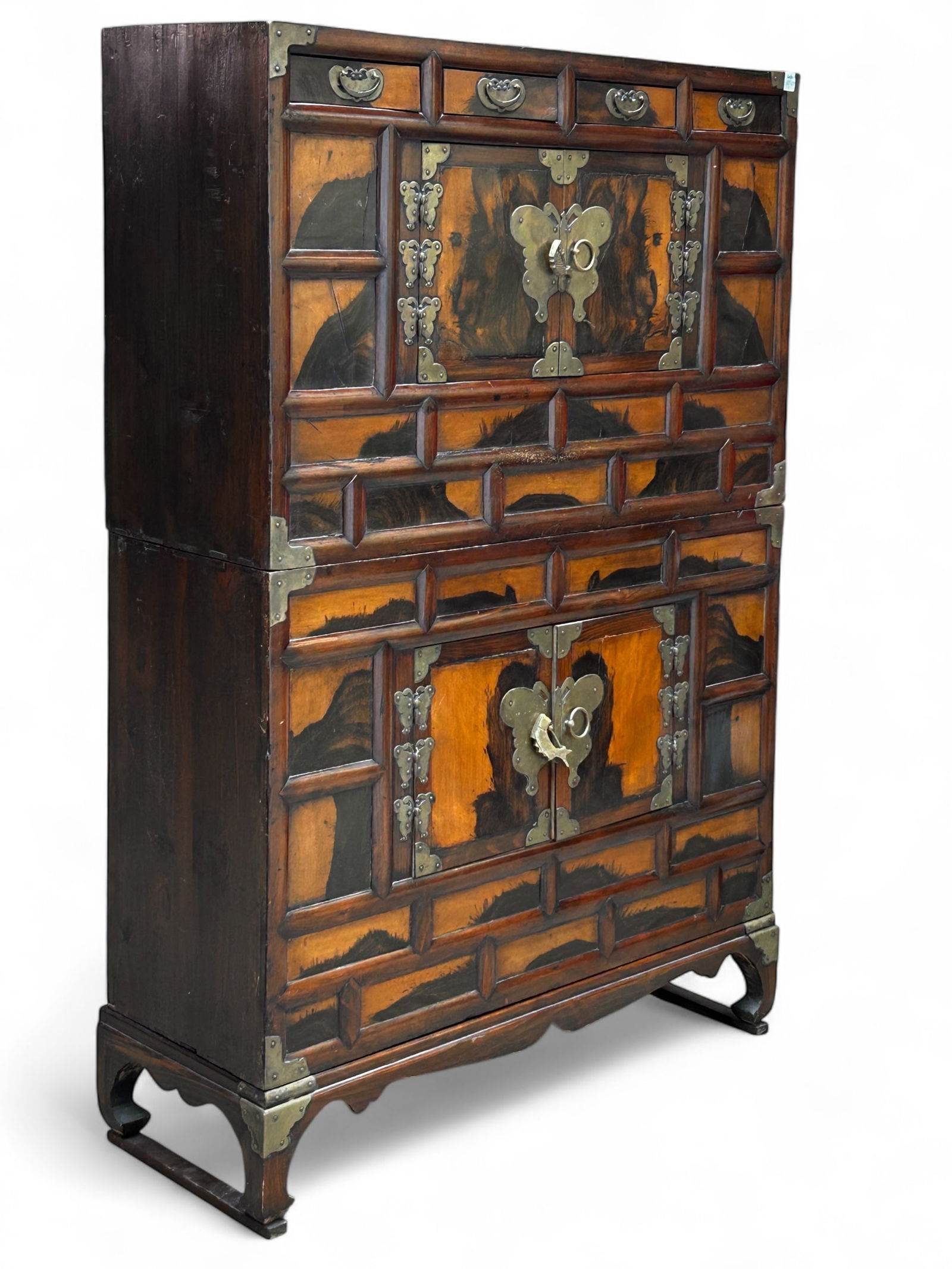 Large Antique Korean Stacking Nong Tansu Chest. (1 of 20)