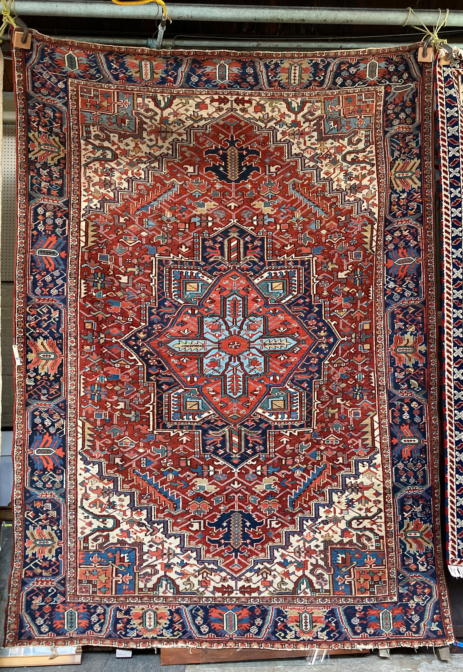8' 7" x 11' 8" Persian Heriz Rug. (1 of 3)
