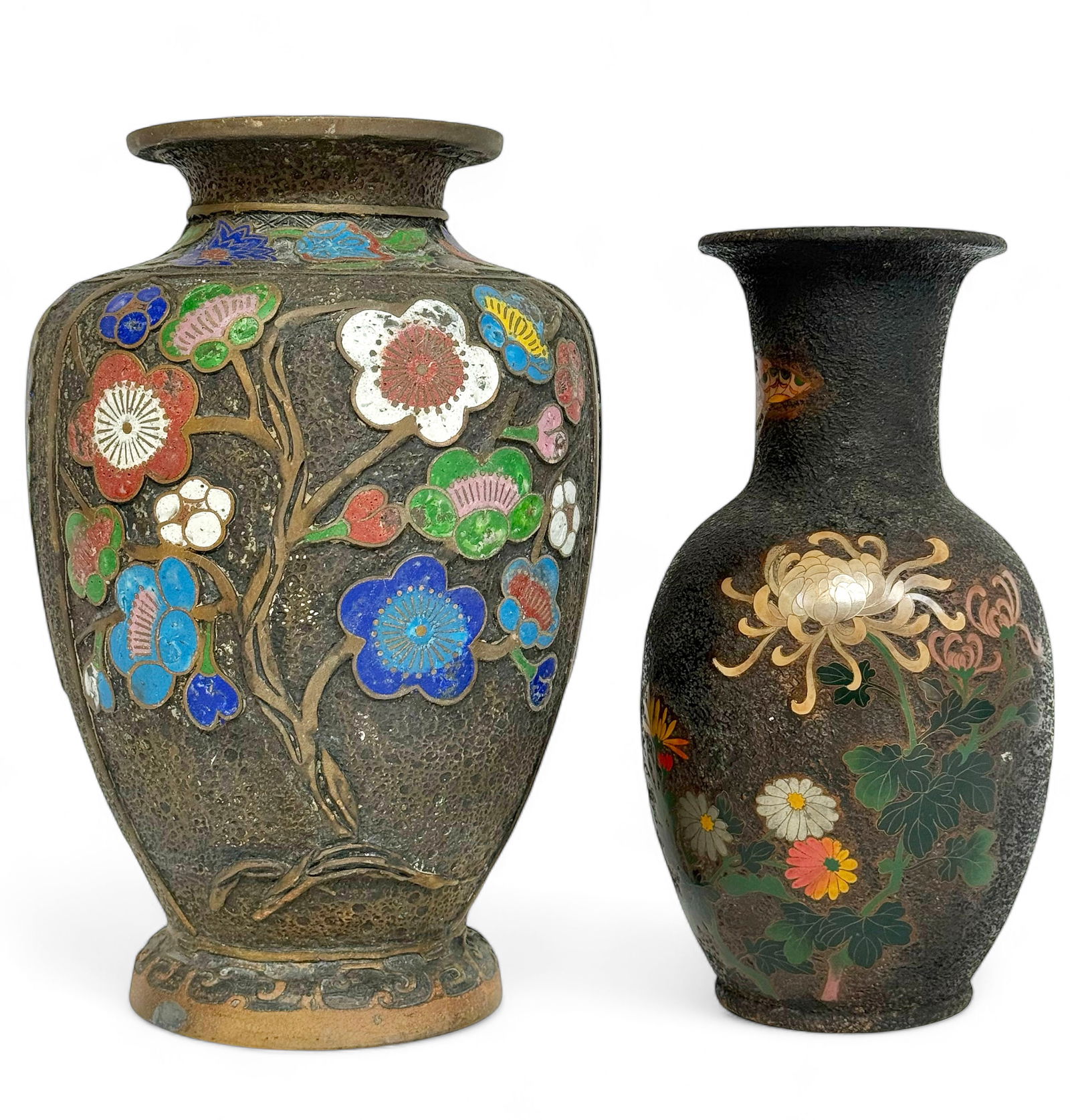 Lot: Old Japanese Champleve & Cloisonne Vases. (1 of 6)