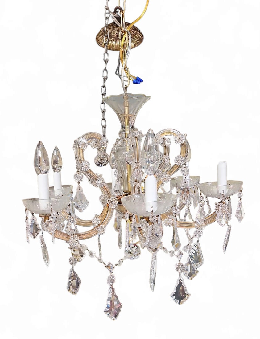 Maria Theresa Style 6-Arm Chandelier. (1 of 2)