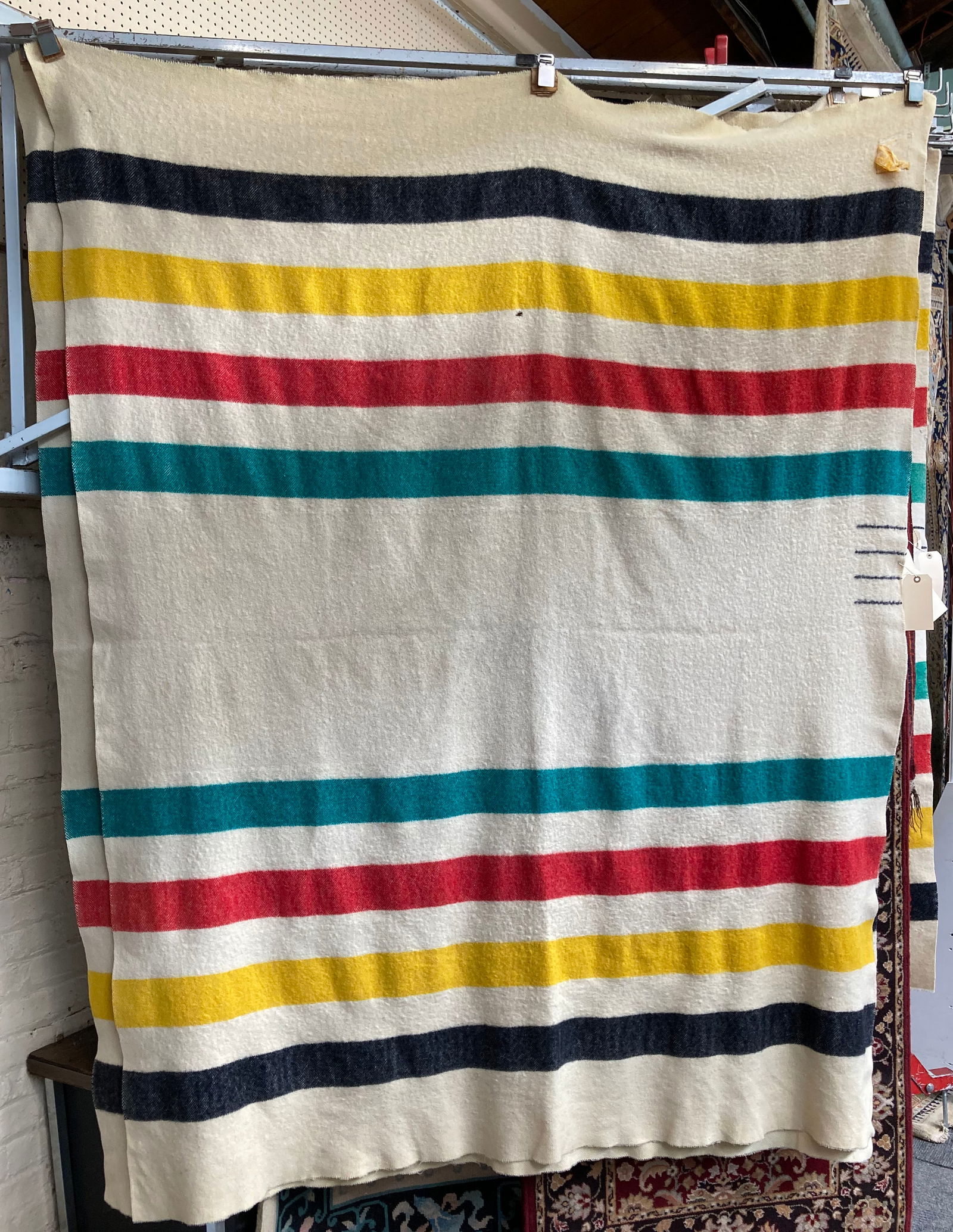 Lot of 3 Hudson Bay Blankets (Two have Holes). (1 of 5)
