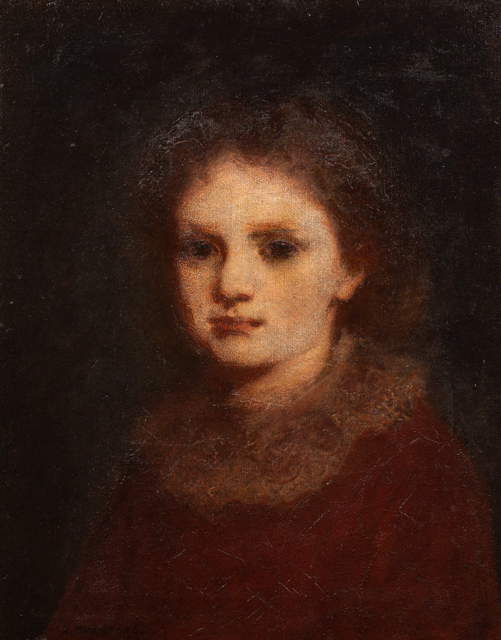19th Cent. Portrait of Young Girl, Annie Crawford. (1 of 5)