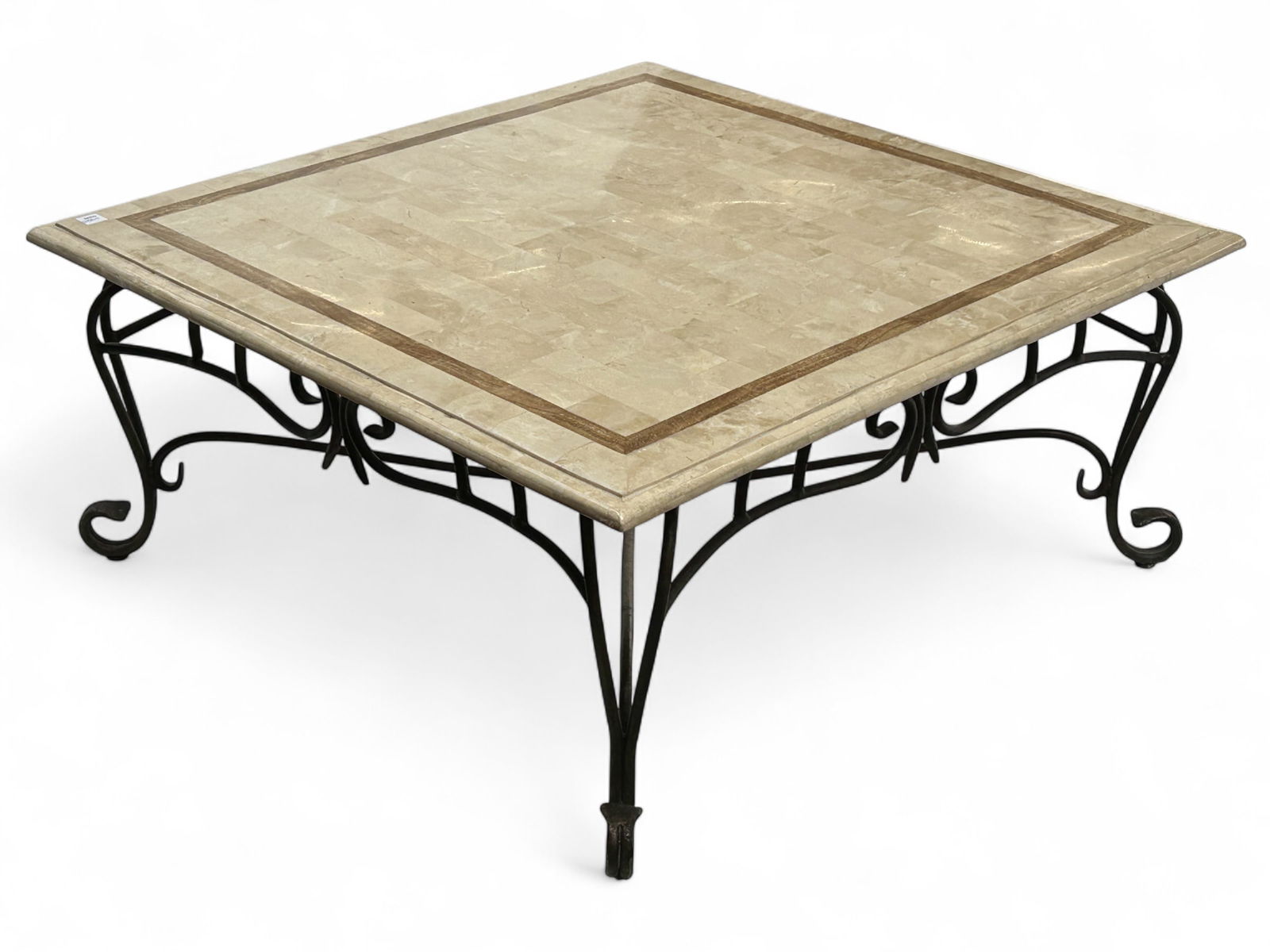 Tesselated Style Wrought Iron Square Coffee Table. (1 of 7)