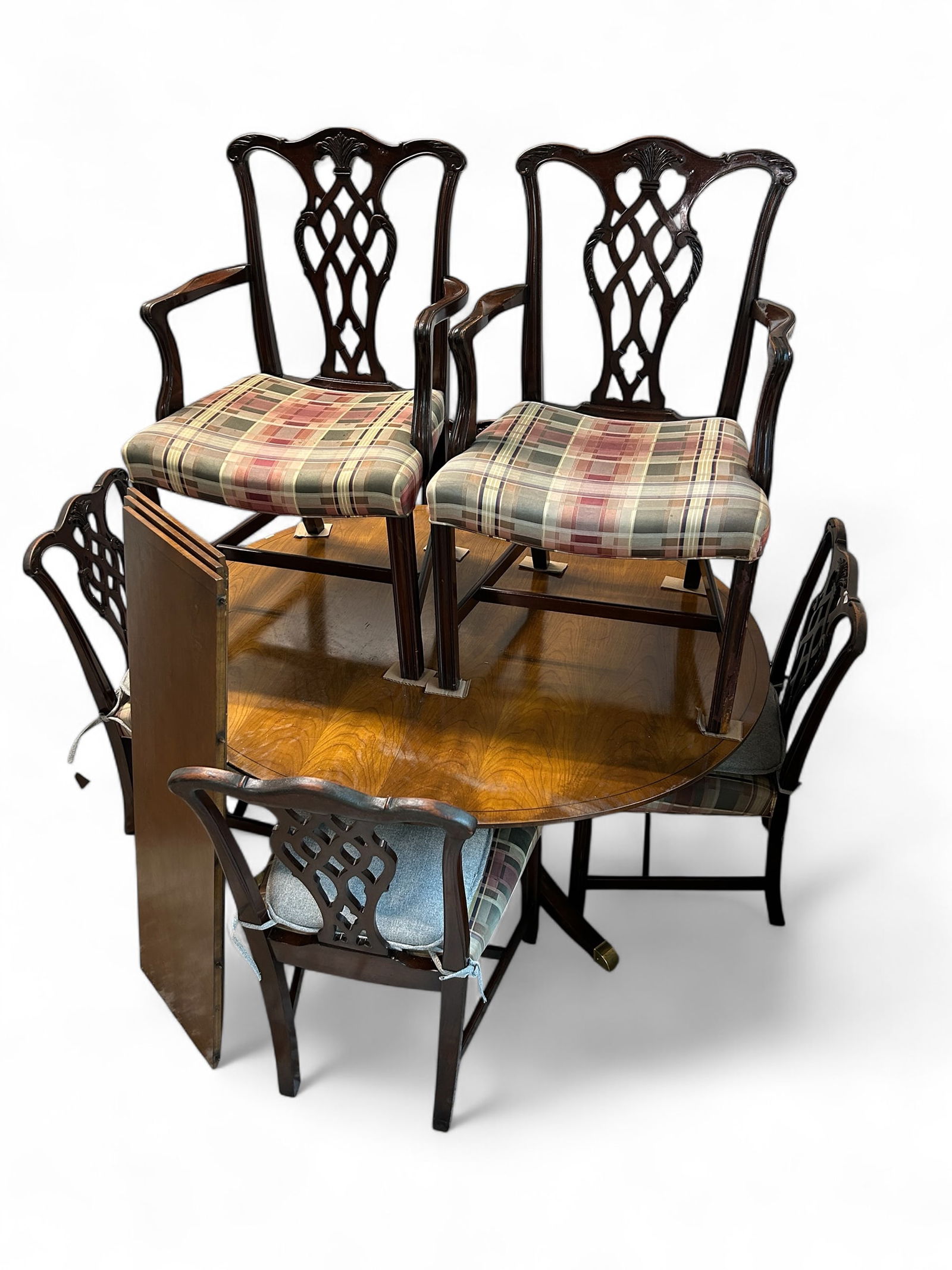 Walnut Dining Table with Six Chairs. (1 of 14)