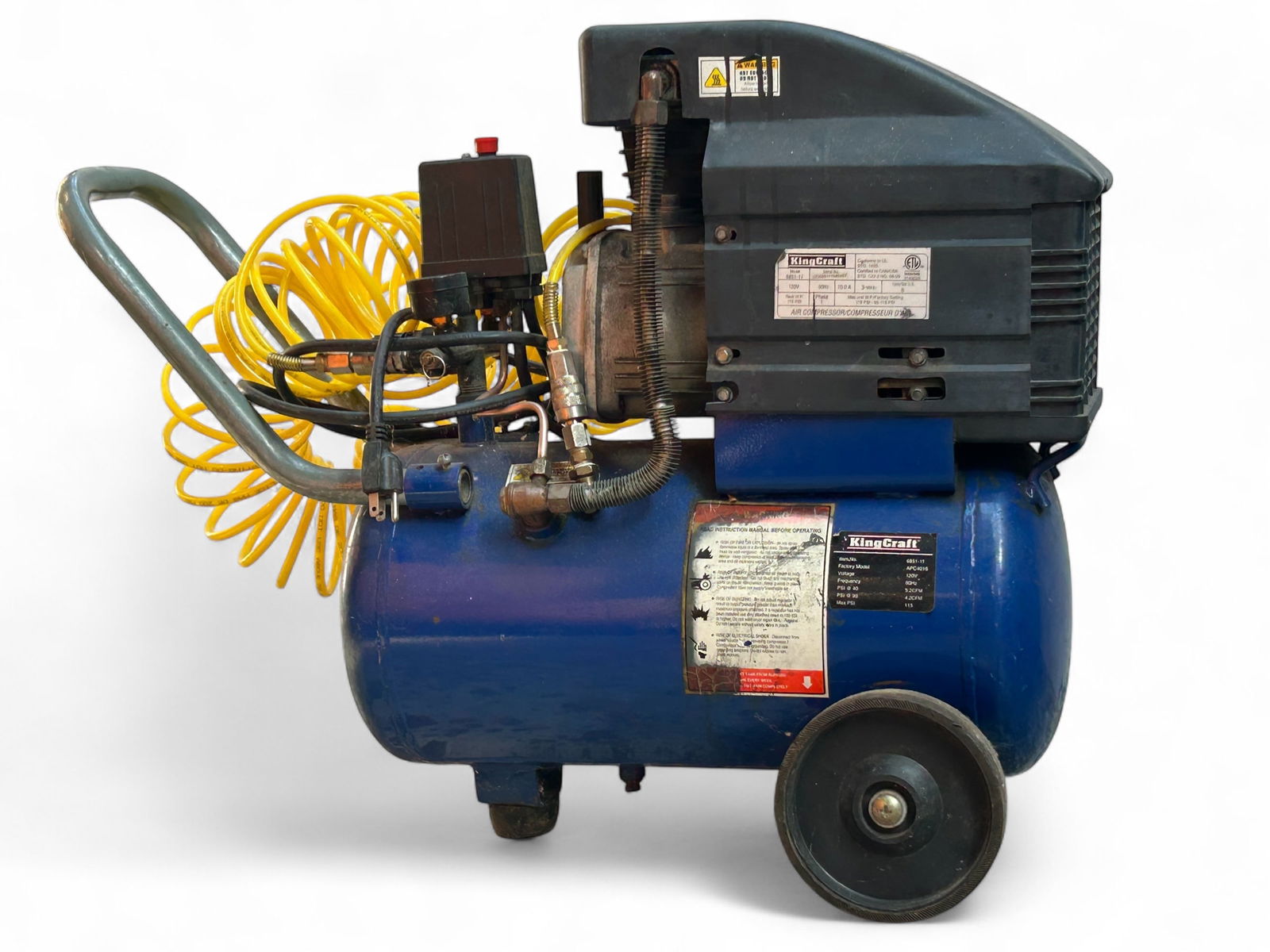 KingCraft 6-Gallon Air Compressor, Model 6851-11. (1 of 5)
