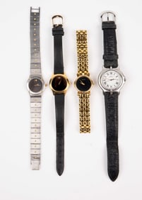 Lot: 4 Wristwatches: Gucci, Movado, Bertolucci.