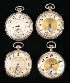 4 Vintage Hampden Pocket Watches Inc. Dueber.