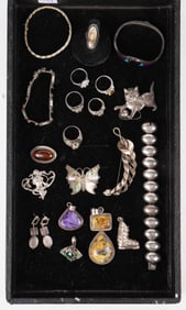 Lot: Sterling Silver Jewelry - Gemstones, Butler.