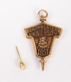 10K Gold Northwestern University Pendant, 1940.
