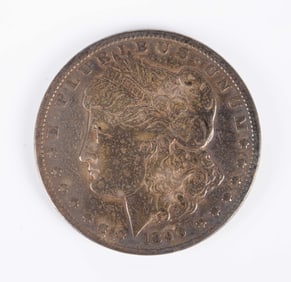 1890-CC Morgan Silver Dollar, Toned.