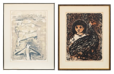 Lot of Two Framed Lithographs by Max Kahn.