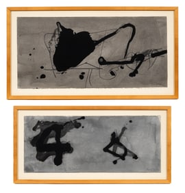 Abstract Expressionist Works, Signed "Bird".
