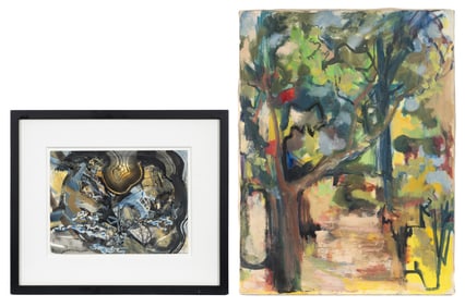Lot of Two Contemporary Paintings - Kazarian, etc.