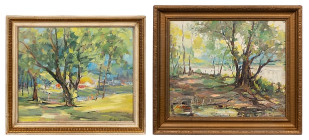 Lot of Two Impressionist Landscapes, Reginald Mars
