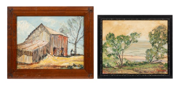 Lot of Two Impressionist Paintings, Reginald Mars.