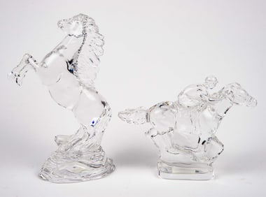 Lot of 2 Waterford Crystal Horse Sculptures.