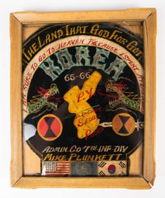 Korean War Framed Patch 7th Infantry Division 1965