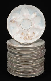 Set of 12 Weimar Germany Oyster Plates.