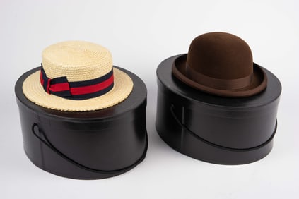 2 Fine Vintage Hats in Boxes - Optimo & Scala.