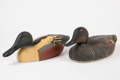 Lot of 2 Herter's Wooden Duck Decoys, Model 1893.