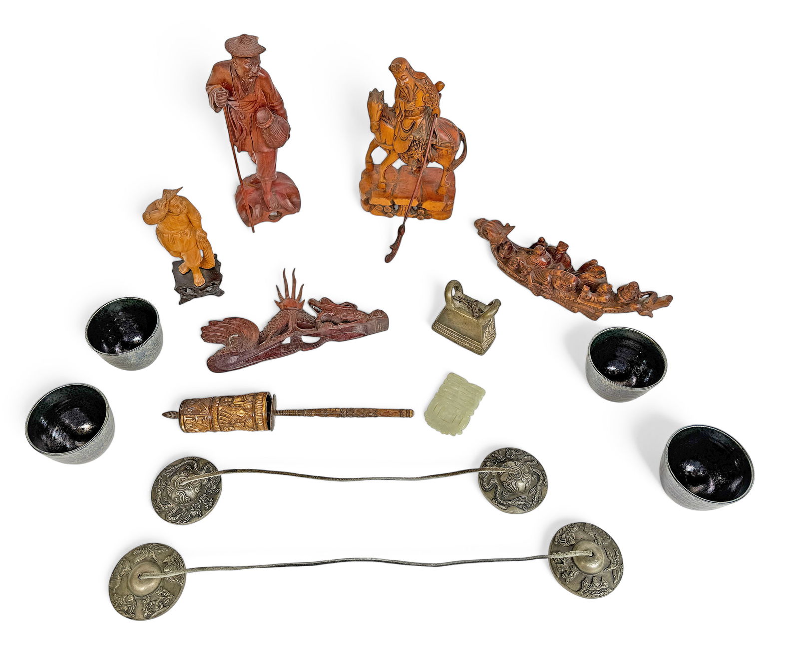 Lot of Assorted Wood & Metal Asian Items. (1 of 14)