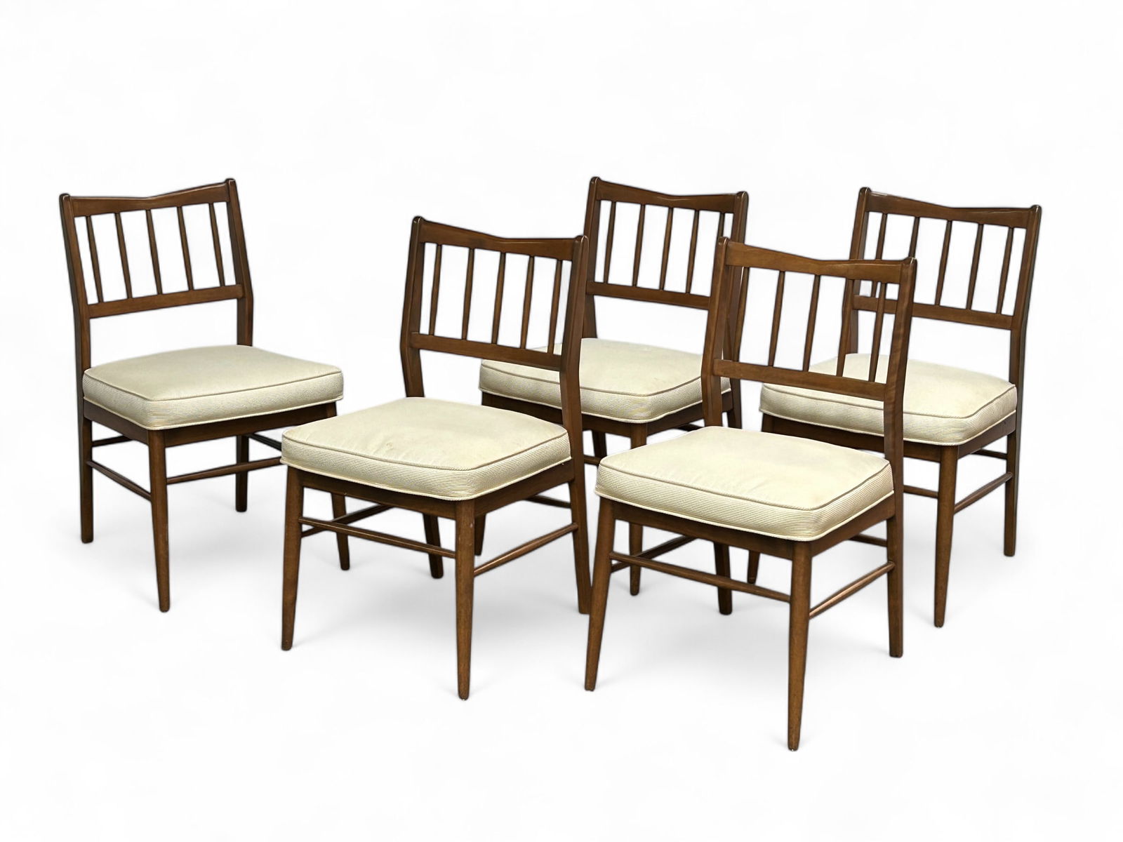 Set of 5 Mid Century Modern Teak Dining Chairs. (1 of 9)