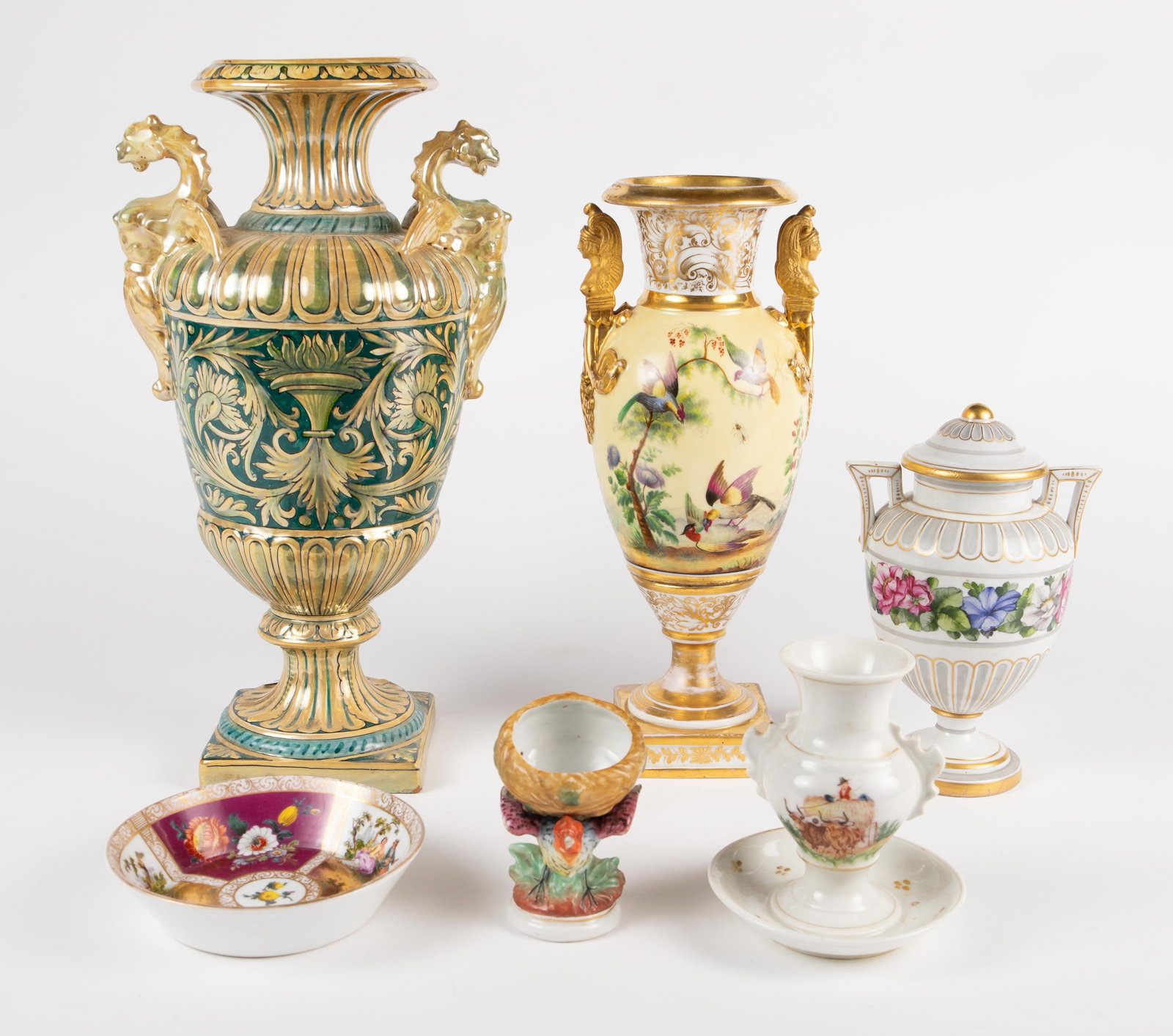 Lot of Vases & Dishes, incl Robbia Gualdo Italy. (1 of 4)