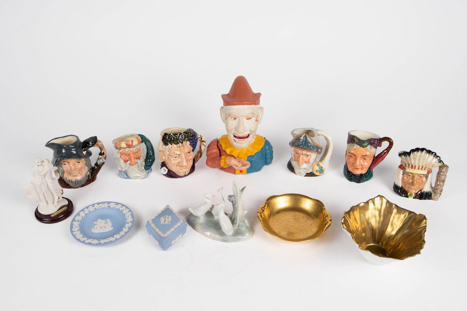 Lot of Ceramics & Cast Iron Coin Bank & Toby Mugs. (1 of 10)