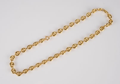 18K Gold 15" Chain Necklace - 11.1 Pennyweight.