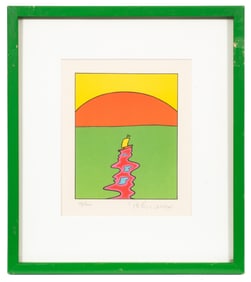 Peter Max Lithograph, "Sun Sailing".