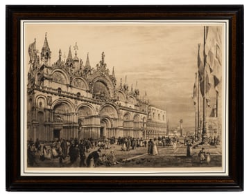 Piazza San Marco, Venice, Axel Haig Etching.