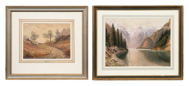 Lot of Two Landscape Paintings - Tott, etc.