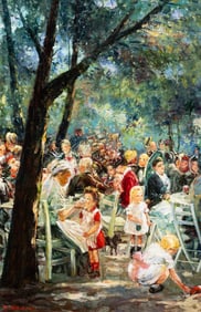 Impressionist Garden Scene, Jacques Deveau.