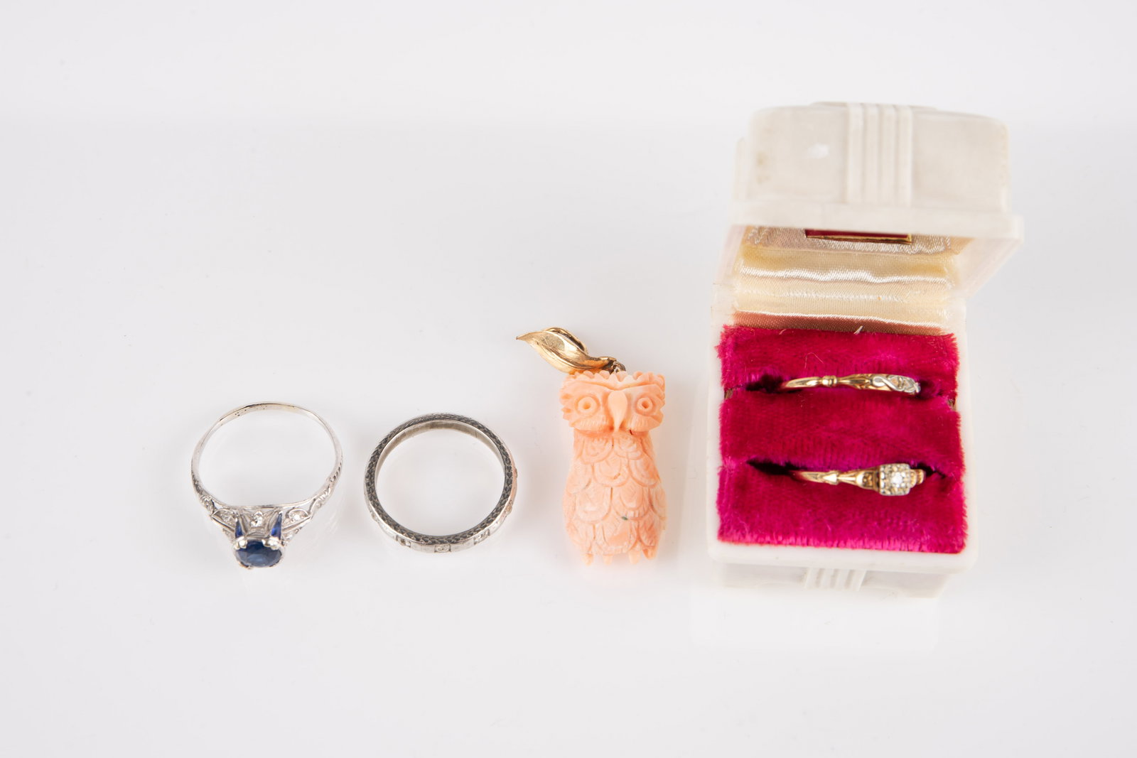Lot of Gold Jewelry - Wedding Set, Coral, Diamonds (1 of 14)