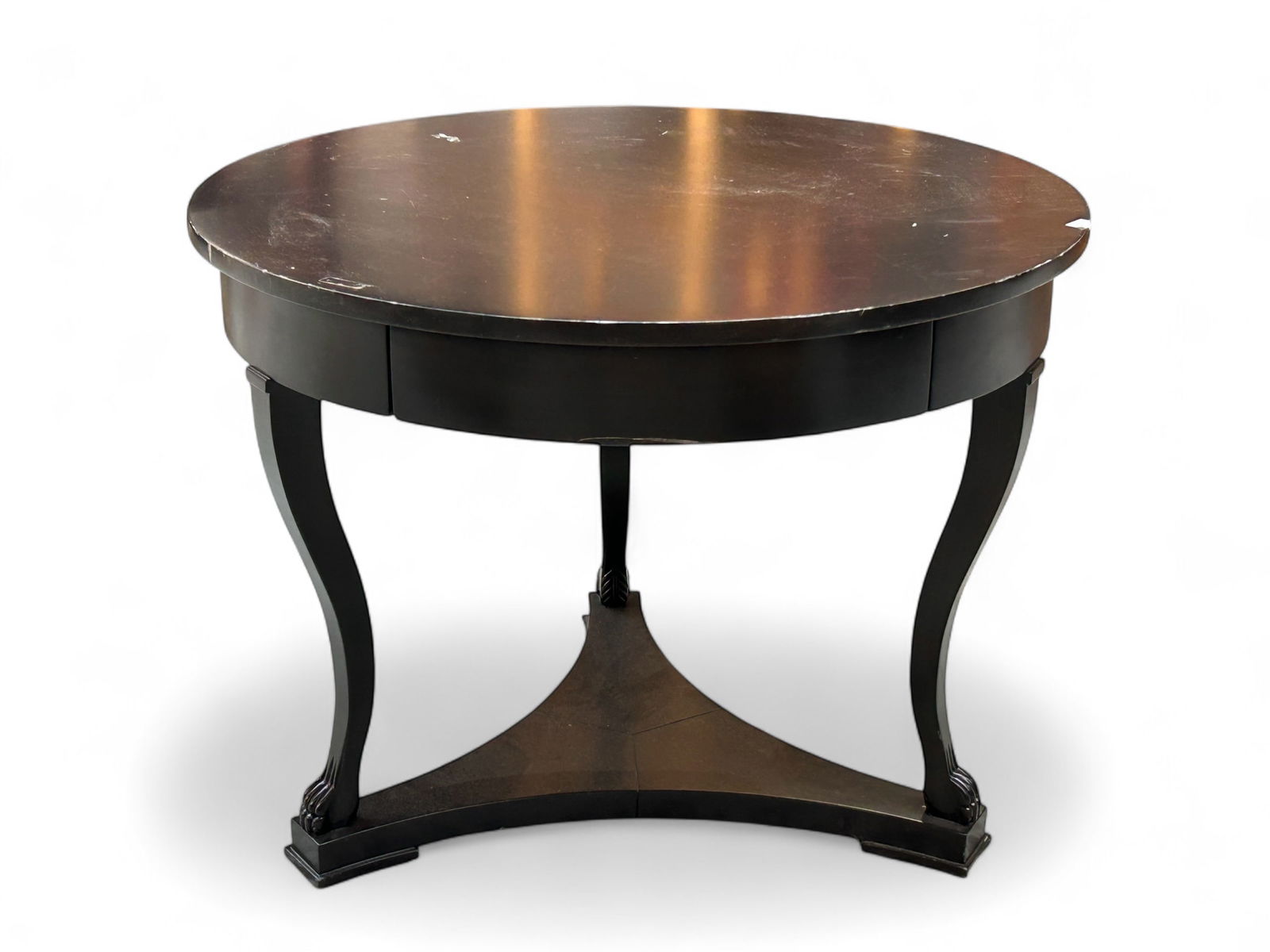 Nancy Corzine Ebonized Clawfoot Table. (1 of 7)