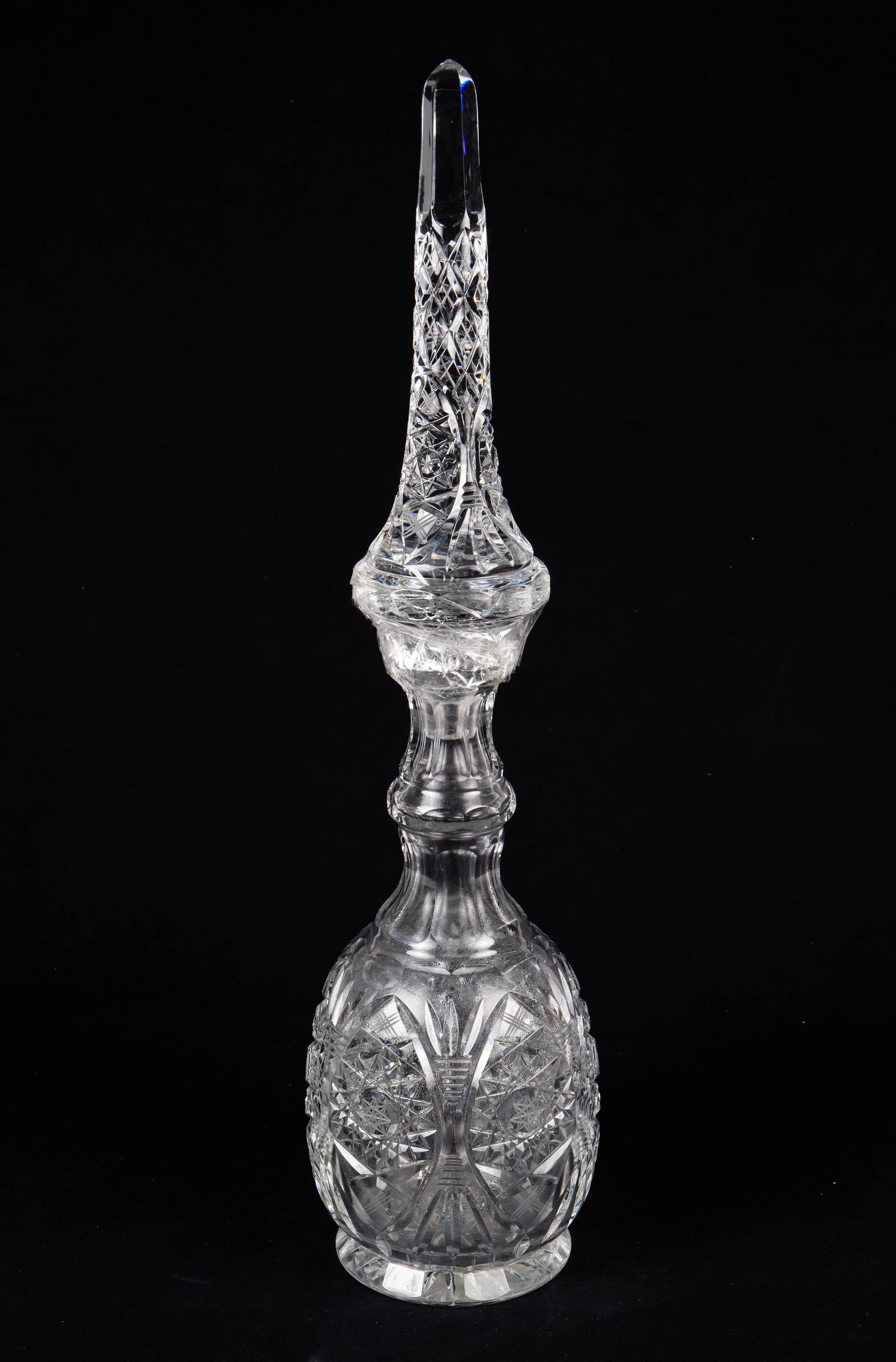 Lg. Bohemian Cut Crystal Decanter - 27 Inches. (1 of 4)