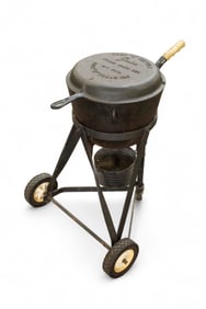 Vintage Cast Iron Cook n' Kettle Junior on Stand.