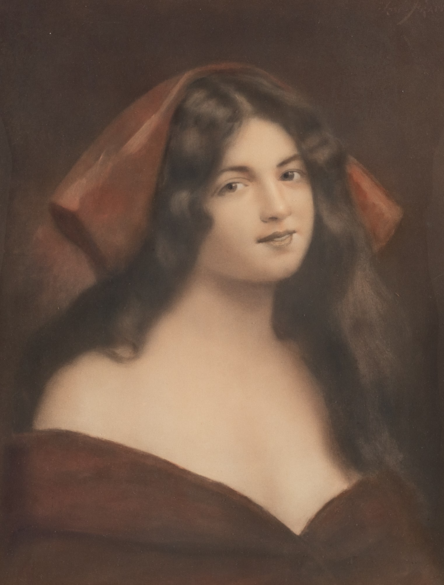 Woman in Red, Portrait Print After Jose Frappa. (1 of 5)