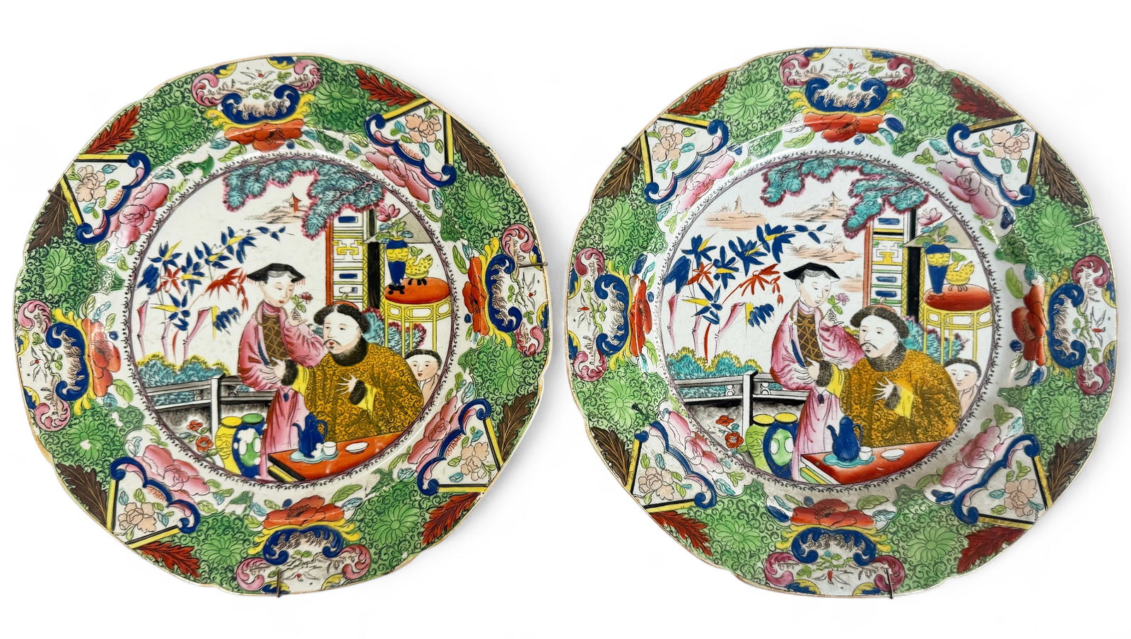 Pr. of 19th Century Mason's Ironstone China Plates (1 of 5)