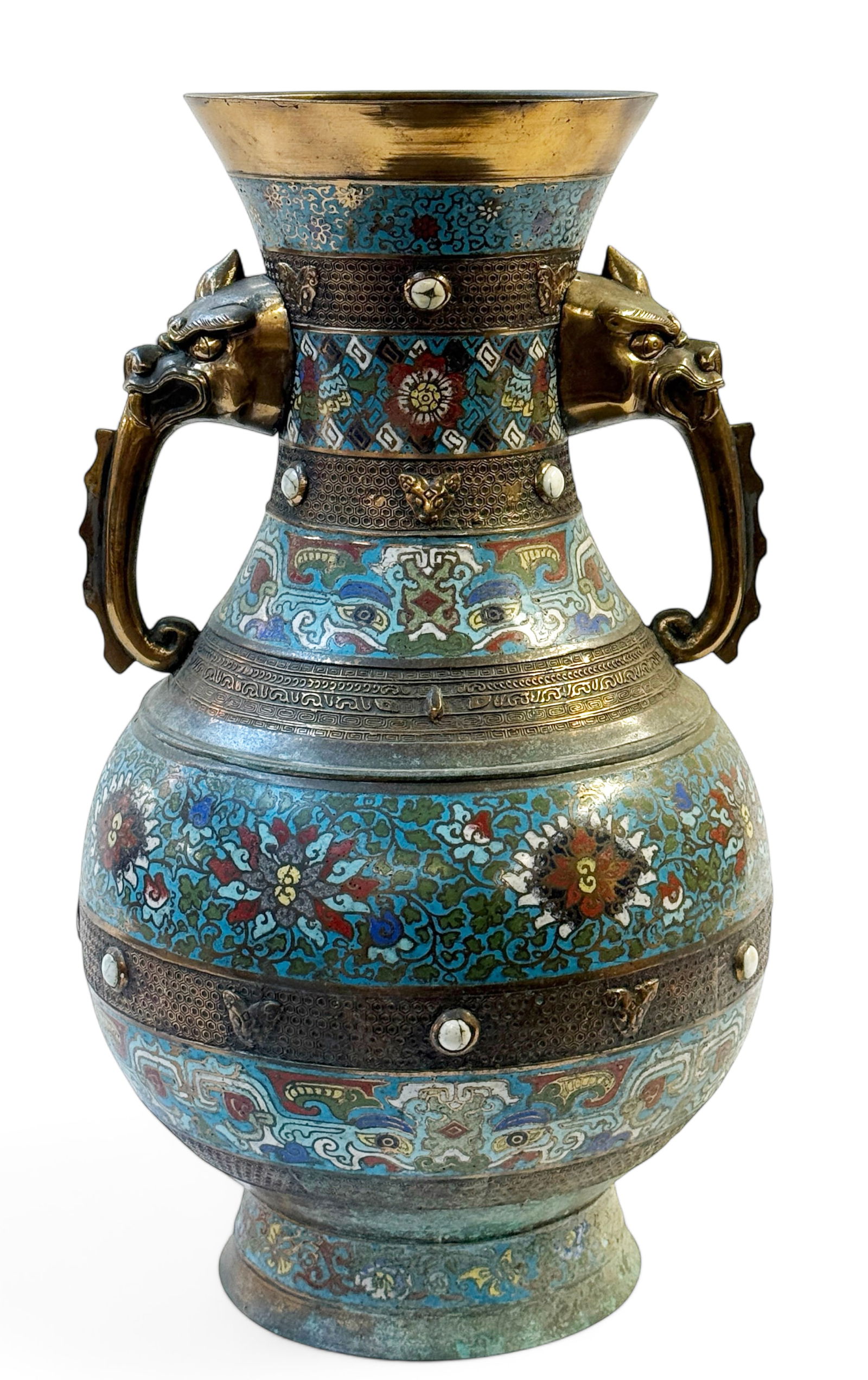 Very Large 20th Century Chinese Champleve Vase. (1 of 7)