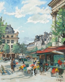 Les Fleurs a la Madeleine, Constantin Kluge Oil.