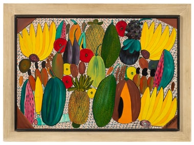 Folk Art Painting of Fruit, Stephen Blanchard.
