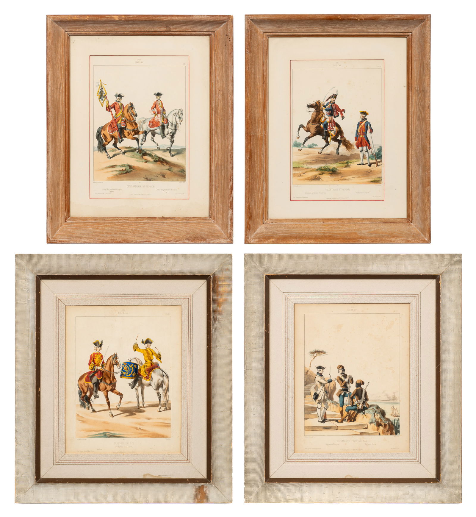 Four Antique Lithographs of Military Costumes. (1 of 20)
