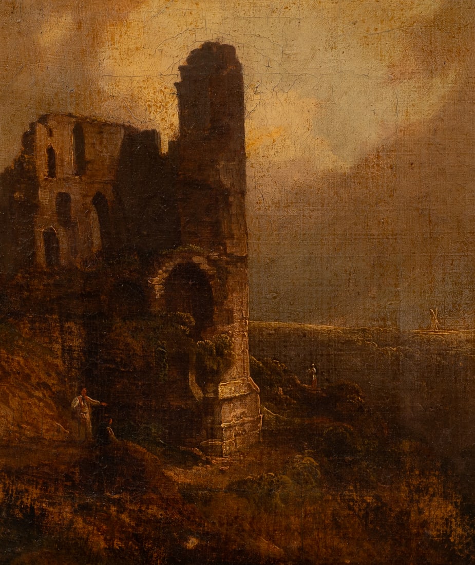 Antique Oil, Knaresborough Castle, Attr. to Rhodes (1 of 6)