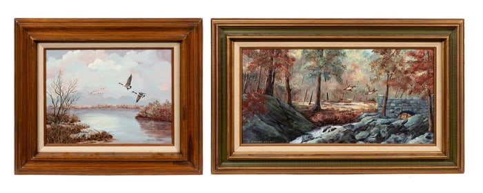Pair of Landscape Paintings by Edward Jeckel.