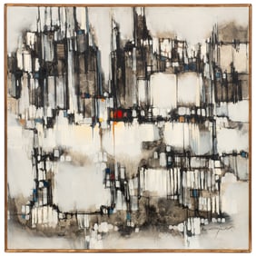 "Downtown", Abstract Cityscape by Max Gunther.