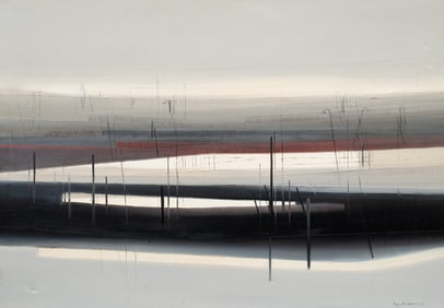 Mid-Century Abstract Painting by Roger Dudant.